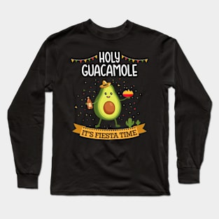 Holy guacamole with avocado for Cinco de Mayo fiesta time Long Sleeve T-Shirt